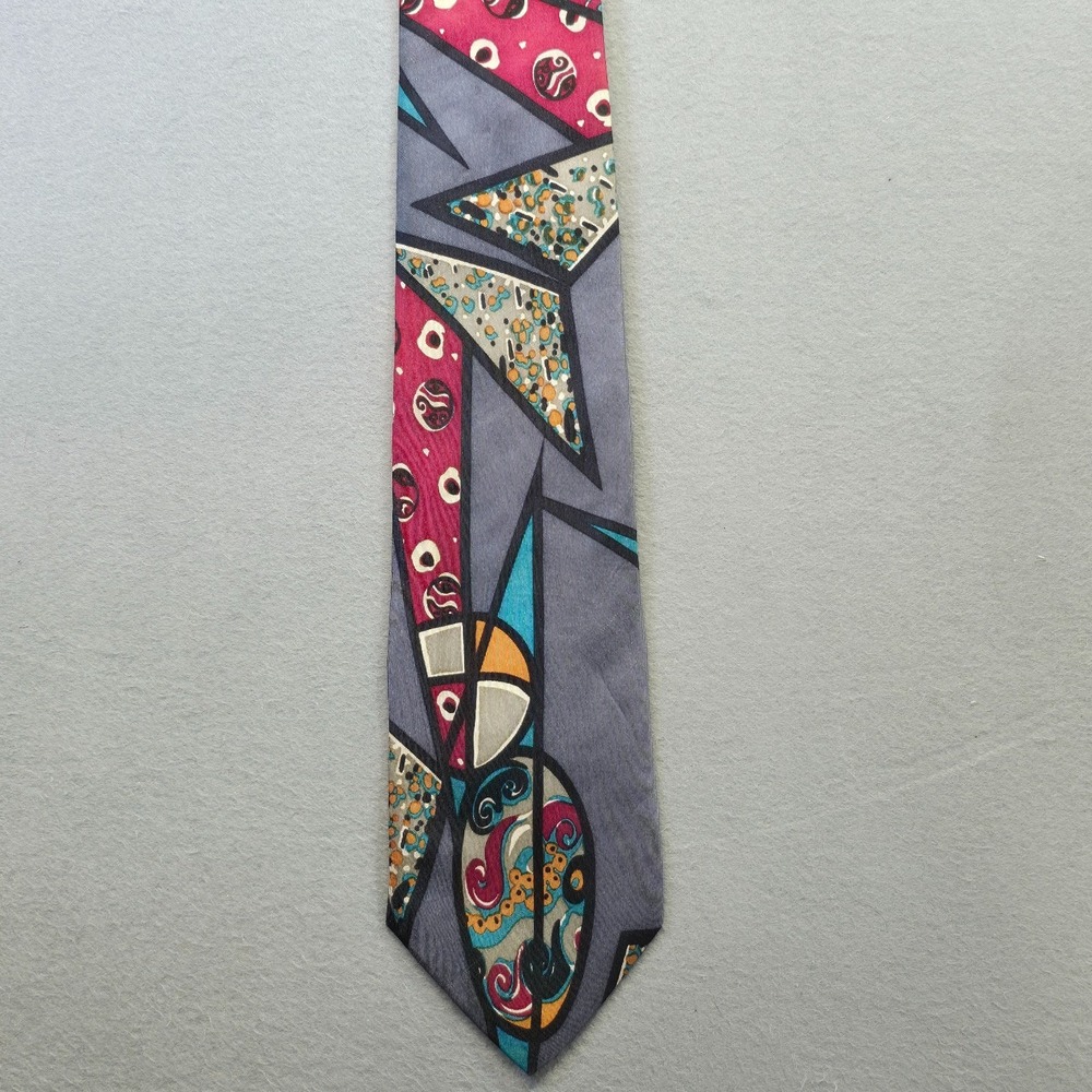 Adolfo Men's‎ Geometric 100% Silk Extra Long Neck Tie 3.75X66